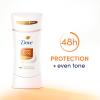 imageDove Even Tone Antiperspirant Deodorant Stick Apple Blossom ampamp Mango Butter 3 Count For Uneven Skin Tone 26 ozBreeze