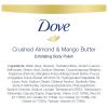 imageDove Exfoliating Body Polish Body Scrub Crushed Almond and Mango Butter 4 Count Exfoliating Scrub for Dry Skin Gently Exfoliates to Reveal Healthy Skin 105 ozCrushed Almond and Mango Butter