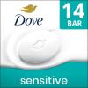 imageDove Beauty Bar Soap Sensitive 24 Bars for Sensitive Skin Fragrance Free and Hypoallergenic 375 ozUnscented