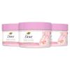 imageDove Body Scrub White Peach ampamp Crushed Rice 3 Count for Visibly SilkySmooth Nourished Skin with  Moisturizing CreamHimalayan Salt  Rose Oil