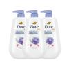 imageDove Body Wash with Pump 3 Count AntiStress Blue Chamomile ampamp Oat Milk for 24hr LotionSoft Skin Moisturizing Skin Cleanser with No Sulfates No Parabens