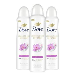 imageDove Advanced Care Antiperspirant Deodorant Spray Waterlily ampamp Sakura Blossom 3 Count Moisturizing for AfterShaving Care 72hour that boost skins ceramide levels for Soft Underarms 38 oz