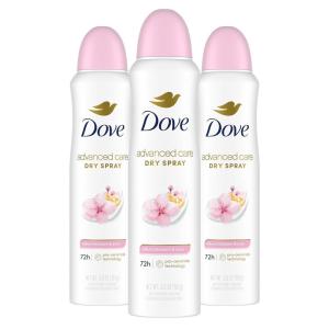 imageDove Advanced Care Antiperspirant Deodorant Spray for Women 3 Pack Sakura Blossom ampamp Yuzu 72 hour sweat and odor protection 38 oz