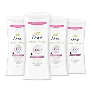imageDove Advanced Care Antiperspirant Deodorant Stick Clear Finish 4 Count deodorant that doesnt stain clothes 72hour odor control and allday sweat protection with ProCeramide Technology 26 oz26 Ounce Pack of 4