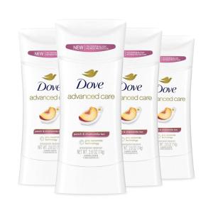 imageDove Advanced Care Antiperspirant Deodorant Stick Peach ampamp Chamomile Tea 4 Count for helping your skin barrier repair after shaving 72 hour odor control and allday sweat protection 26 oz