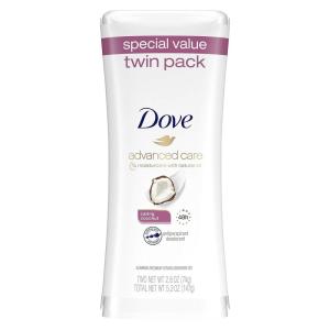 imageDove Advanced Care Antiperspirant Deodorant Stick for Soft Resilient Skin Clear Finish with No White Marks and 72Hour Sweat ampamp Odor Protection 26 ozCoconut
