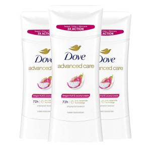 imageDove Advanced Care Antiperspirant Deodorant for Women Dragon Fruit ampamp Coconut Cream 3 pack 72 hour sweat and odor protection 26 oz
