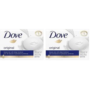 imageDove Beauty Bar Gentle Skin Cleanser Moisturizing for Gentle Soft Skin Care Original Made With 14 Moisturizing Cream 375 oz 14 Bars26 Ounce Pack of 2