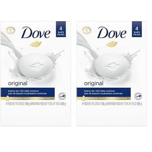 imageDove Beauty Bar Gentle Skin Cleanser Moisturizing for Gentle Soft Skin Care Original Made With 14 Moisturizing Cream 375 oz 14 Bars4 Count Pack of 2