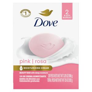 imageDove Beauty Bar Soap Pink Rosa 6 Count for Soft Smooth Skin Cleans ampamp Moisturizes 375 oz375 Ounce Pack of 2