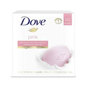 imageDove Beauty Bar Soap Pink Rosa 6 Count for Soft Smooth Skin Cleans ampamp Moisturizes 375 oz4 Ounce Pack of 10