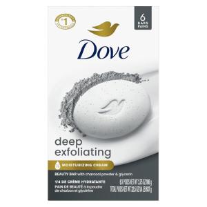 imageDove Beauty Bar Soap Restoring Coconut ampamp Cocoa Butter 6 Count for Restored Skin Nourishes Skin 375 ozDeep Exfoliating