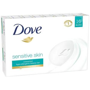 imageDove Beauty Bar Soap Sensitive 8 Bars for Sensitive Skin Fragrance Free and Hypoallergenic 375 oz64 Ounce Pack of 1