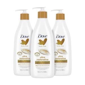 imageDove Body Love Body Lotion Restoring Care Pack of 3 for Reoccuring Dry Skin Visibly Improves Very Dry Skin 135 oz