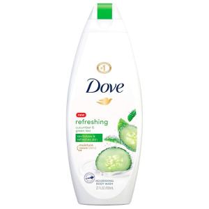 imageDove Body Wash 24 Count Refreshing Cucumber and Green Tea Refreshes Skin Cleanser That Effectively Washes Away Bacteria While Nourishing Your 3 ozGo Fresh Cool Moisture