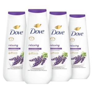 imageDove Body Wash 4 Count Relaxing Lavender Oil ampamp Chamomile for Renewed HealthyLooking Skin Gentle Skin Cleanser with 24hr Renewing MicroMoisture 20 oz