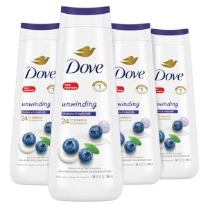imageDove Body Wash Care ampamp Protect Antibacterial 4 Count For All Skin Types Protects from Dryness 20 ozBlueberry  Moon Milk
