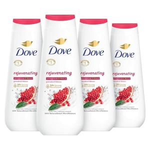 imageDove Body Wash Rejuvenating Pomegranate ampamp Hibiscus 4 Count for Renewed HealthyLooking Skin Gentle Skin Cleanser with 24hr Renewing MicroMoisture 20 oz