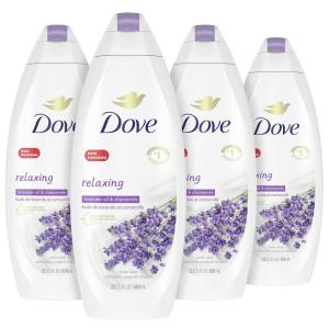 imageDove Body Wash with Pump Relaxing Lavender Oil ampamp Chamomile 3 Count for Renewed HealthyLooking Skin Gentle Skin Cleanser with 24hr Renewing MicroMoisture 306 ozLavender Oil and Chamomile