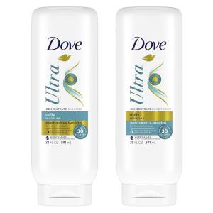 imageDove Concentrate Shampoo And Conditioner Set For Dry Hair Moisturizes And Smooths In 30 seconds FastLather And FastDetangle Technology 2X More Washes Combo Pack