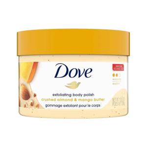 imageDove Exfoliating Body Polish Body Scrub Crushed Almond and Mango Butter 4 Count Exfoliating Scrub for Dry Skin Gently Exfoliates to Reveal Healthy Skin 105 ozMango Almond