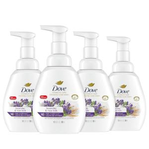 imageDove Foaming Hand Wash Lavender ampamp Rice Milk Pack of 4 Protects Skin from Dryness More Moisturizers than the Leading Ordinary Hand Soap 101 ozLavender  Rice Mlk