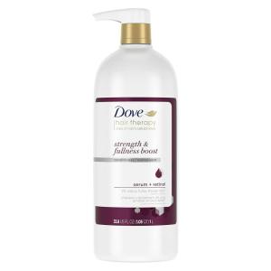 imageDove Hair Therapy Conditioner Strength ampamp Fullness Boost Strengthening Treatment for Thin Fine Hair Sulfate Free Conditioner for 2X Visibly Fuller Thicker Hair 338 oz