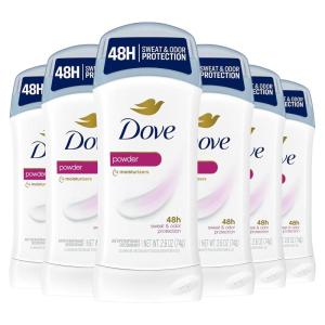 imageDove Invisible Solid Antiperspirant Deodorant Stick for Women Powder For All Day Underarm Sweat ampamp Odor Protection 26 oz 6 Count26 Ounce Pack of 6