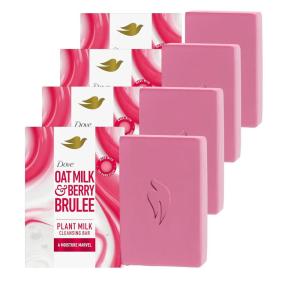 imageDove Plant Milk Cleansing Bar Soap Oat Milk ampamp Berry Brulee Moisture Marvel 4 Count for Moisturized Skin Gentle Cleanser No Sulfate Cleansers or Parabens 98 Biodegradable Formula 5 oz