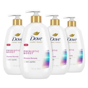 imageDove Prebiotic Boost Hand Wash Soothing Therapy 4 Count for Lasting Softness with Oatmeal ampamp CeramidesDryness Remedy