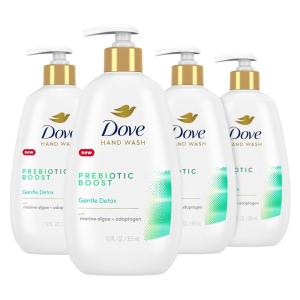 imageDove Prebiotic Boost Hand Wash Soothing Therapy 4 Count for Lasting Softness with Oatmeal ampamp CeramidesGentle Detox