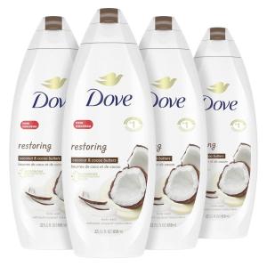 imageDove Purely Pampering Body Wash for Dry Skin Coconut Butter and Cocoa Butter Effectively Washes Away Bacteria While Nourishing Your Skin 22 oz 4 countCoconut and Cocoa Butters