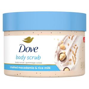 imageDove Scrub Macadamia ampamp Rice Milk Reveals Visibly Smoother Skin Body Scrub That Nourishes Skin 105 oz105 Ounce Pack of 1