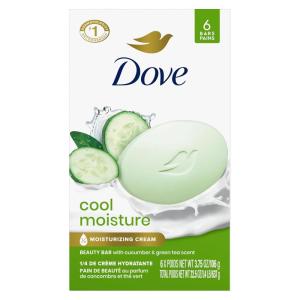 imageDove Skin Care Beauty Bar For Softer Skin Cucumber and Green Tea More Moisturizing Than Bar Soap 375 oz 14 Bars375 Ounce Pack of 6