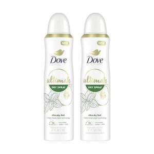 imageDove Ultimate Dry Spray Antiperspirant Coconut And Sandalwood 2 Count For 72Hour Sweat And Odor Protection With Triple Moisturizer Technology 38oz38 Ounce Pack of 2