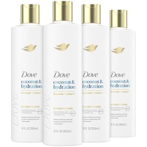 imageDove Ultra Care Coconut ampamp Hydration Conditioner for Dry Hair with Jojoba and Sweet Almond Oils 254 oz12 Fl Oz Pack of 4