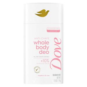 imageDove Whole Body Deo Aluminum Free AntiChafe Deodorant Stick Raspberry ampamp Rose for 72h Odor Control 26 Oz