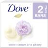 imageDove Beauty Bar Gentle Skin Cleanser Indulging Sweet Cream 2 Bars Moisturizing for Gentle Soft Skin Care More Moisturizing Than Bar Soap 375 ozUnscented