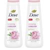 imageDove Body Wash 100 Gentle Cleansers Sulfate Free Peony and Rose Oil Effectively Washes Away Bacteria While Nourishing Your Skin 22 Fl Oz Pack of 4Peony
