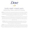 imageDove Mixed Body Wash Pack with Skin Natural Nourishers for Instantly Soft Skin and Lasting Nourishment Cleanser That Effectively Washes Away Bacteria While Nourishing Your Skin 4 Count