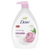 imageDove Body Wash 100 Gentle Cleansers Sulfate Free Peony and Rose Oil Effectively Washes Away Bacteria While Nourishing Your Skin 22 Fl Oz Pack of 4Peony Rose