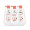 imageDove Body Wash 3 Count Rebalance White Peach ampamp Rice Milk For 24hr LotionSoft Skin Moisturizing Skin Cleanser with No Sulfates No Parabens
