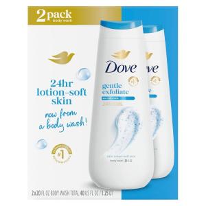 imageDove Body Wash 2 Count Gentle Exfoliating With Sea Minerals Instantly Reveals Visibly Smoother Skin Cleanser That Effectively Washes Away Bacteria While Nourishing Your Skin 20 ozFresh