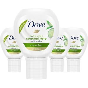 imageDove Body Wash Concentrate Refill Shea ampamp Warm Vanilla 4 pack for Instantly Soft Skin Refill for use reusable bottle 4 fl oz makes 16 fl ozCucumber