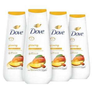 imageDove Body Wash Glowing Mango ampamp Almond Butter 4 Count for Renewed HealthyLooking Skin Gentle Skin Cleanser with 24hr Renewing MicroMoisture 20 oz