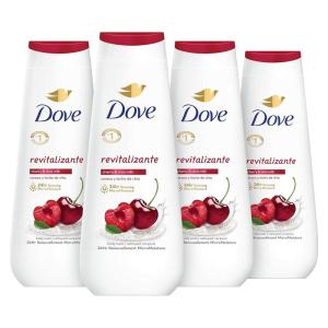 imageDove Body Wash Revitalizante Cherry ampamp Chia Milk 4 Count for Renewed HealthyLooking Skin Gentle Skin Cleanser with 24hr Renewing MicroMoisture 20 oz