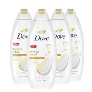 imageDove Body Wash for Dry Skin Dryness Relief Effectively Washes Away Bacteria While Nourishing Your Skin 22 oz Pack of 4Dryness Relief Jojoba Oil