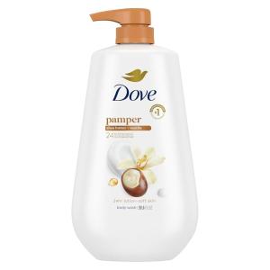 imageDove Body Wash with Pump Pamper Shea Butter ampamp Vanilla for 24hr LotionSoft Skin Moisturizing Skin Cleanser with No Sulfates No Parabens 306 oz