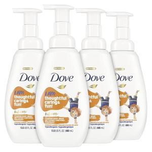 imageDove Foaming Body Wash 4 Count For Kids Coconut Cookie SulfateFree Skin Care 135 Fl OzCoconut Cookie