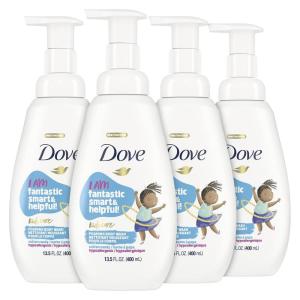 imageDove Foaming Body Wash 4 Count For Kids Coconut Cookie SulfateFree Skin Care 135 Fl OzCotton Candy